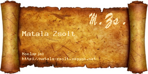 Matala Zsolt névjegykártya